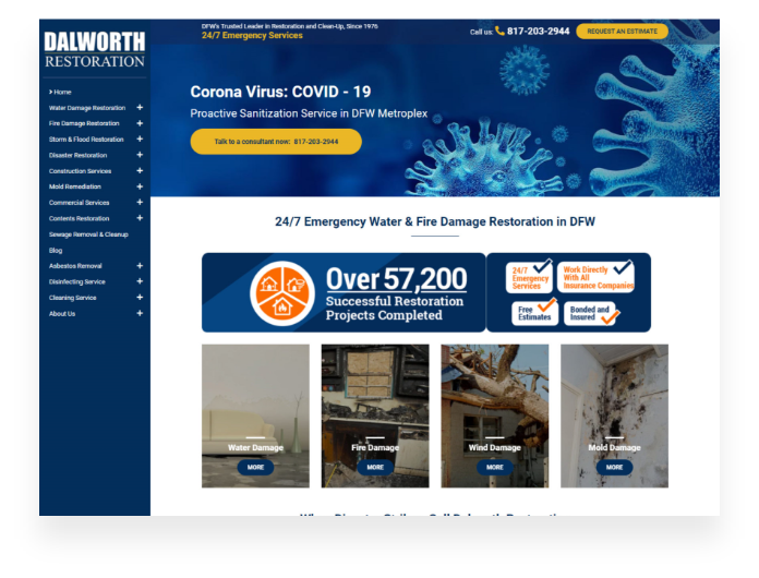 Dalworth Restoration Website After