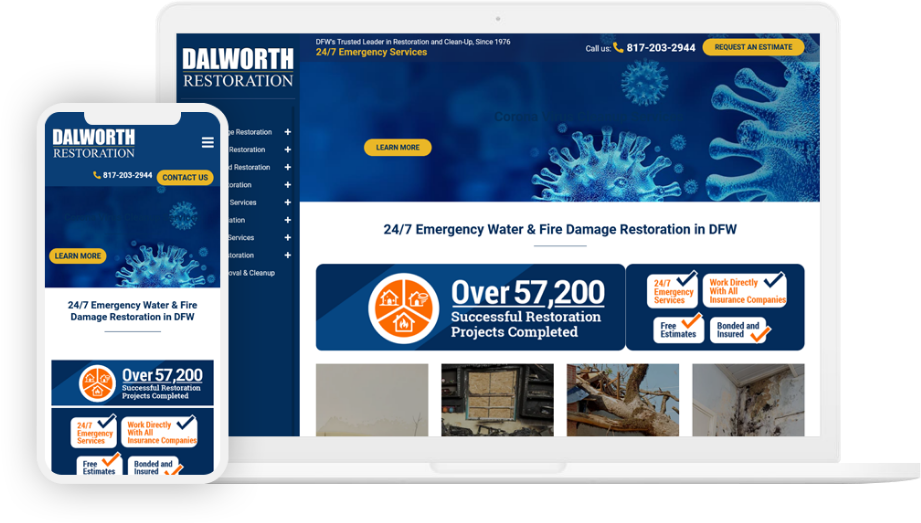 Dalworth Restoration Website View